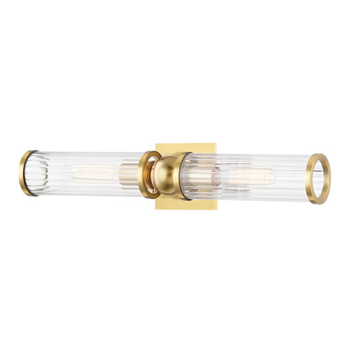 Malone Two Light Wall Sconce in Aged Brass (70|5272AGB)