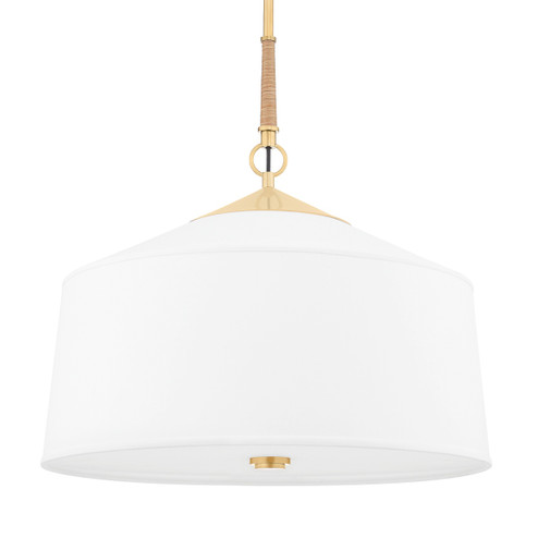 White Plains Three Light Pendant in Aged Brass (70|5223AGB)