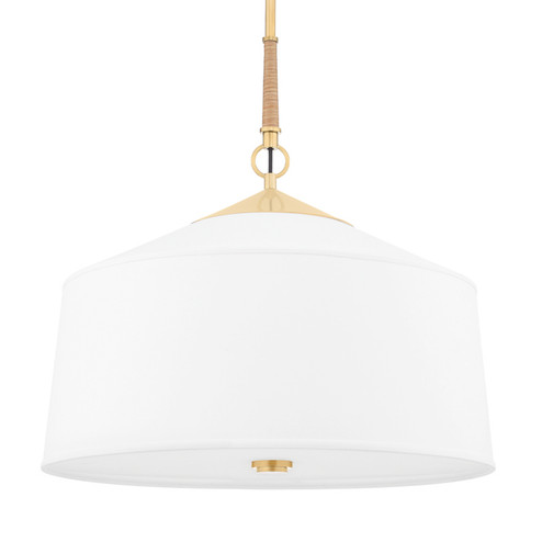 White Plains Three Light Pendant in Aged Brass (70|5223AGB)