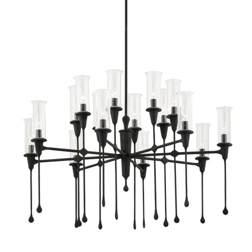 Chisel 16 Light Chandelier in Black Iron (70|4142BI)