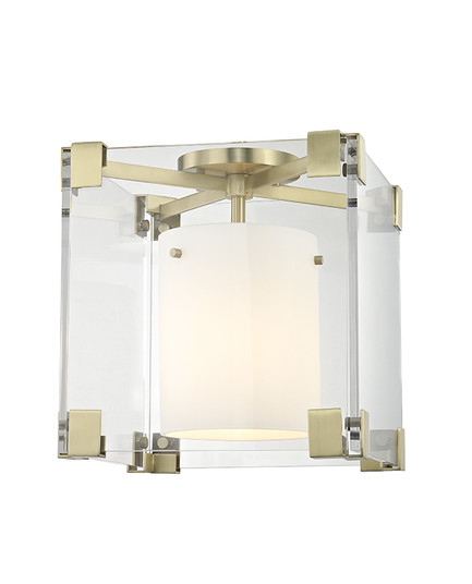 Achilles One Light Flush Mount in Aged Brass (70|4100AGB)