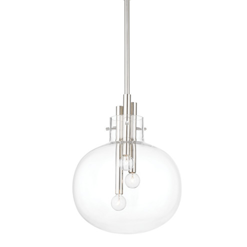 Hempstead Three Light Pendant in Polished Nickel (70|3914PN)