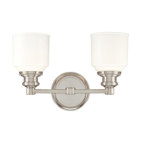 Windham Two Light Bath Bracket in Polished Nickel (70|3402PN)