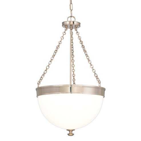 Barrington Three Light Pendant in Polished Nickel (70|324PN)