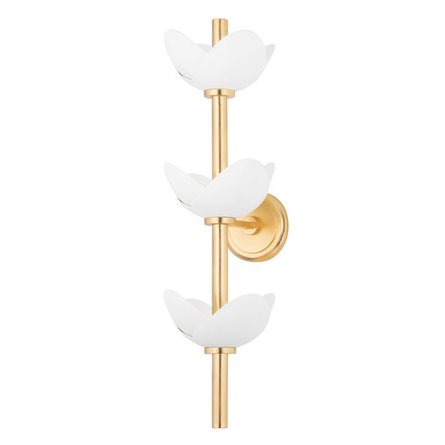 Dawson LED Wall Sconce in Gold Leaf/White Plaster (70|3003GLWP)