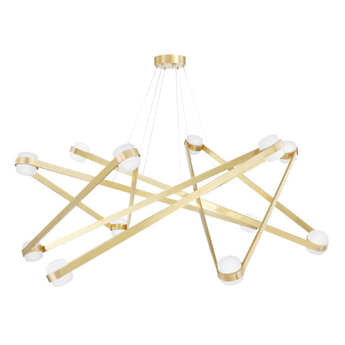 Orbit LED Chandelier in Aged Brass (70|2756AGB)