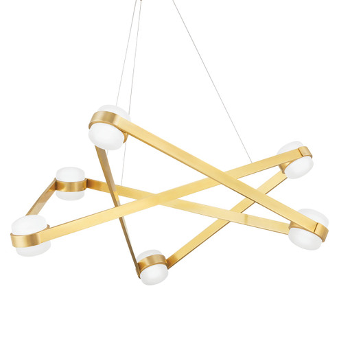 Orbit LED Chandelier in Aged Brass (70|2738AGB)