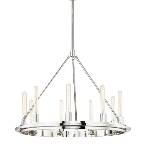 Chambers Nine Light Chandelier in Polished Nickel (70|2732PN)