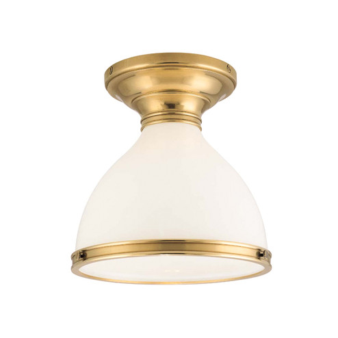 Randolph One Light Semi Flush Mount in Aged Brass (70|2612AGB)