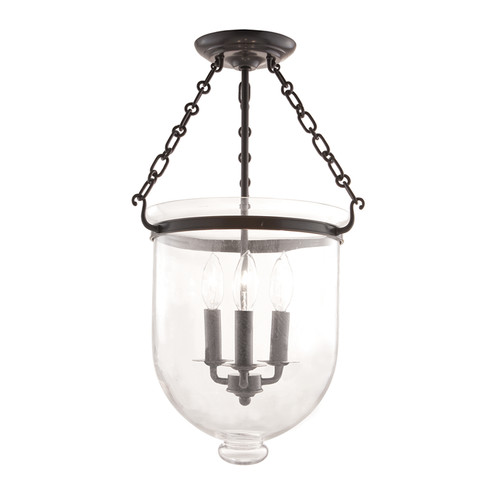 Hampton Three Light Semi Flush Mount in Old Bronze (70|253OBC1)