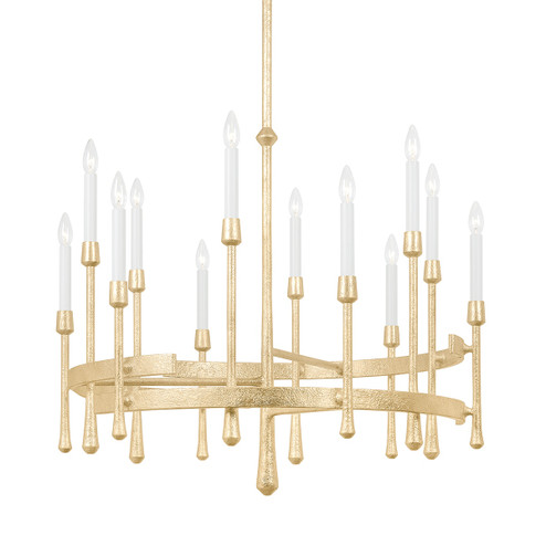 Hathaway 12 Light Chandelier in Vintage Gold Leaf (70|2235VGL) Hathaway 12 Light Chandelier in Vintage Gold Leaf (70|2235VGL)