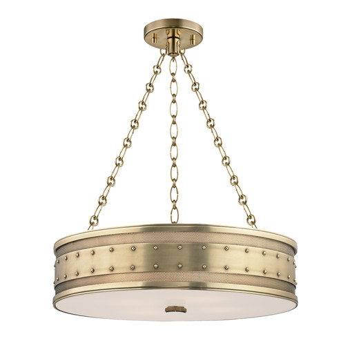 Gaines Four Light Pendant in Aged Brass (70|2222AGB)
