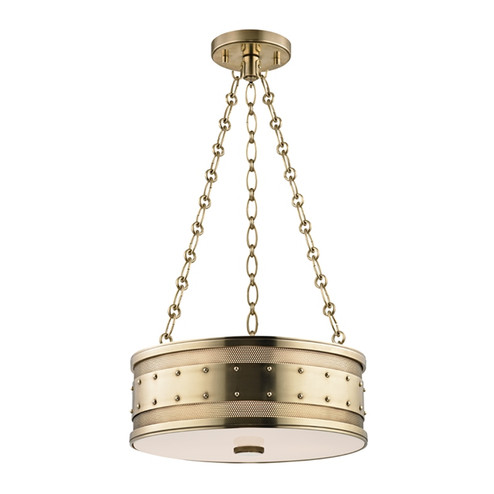 Gaines Three Light Pendant in Aged Brass (70|2216AGB)