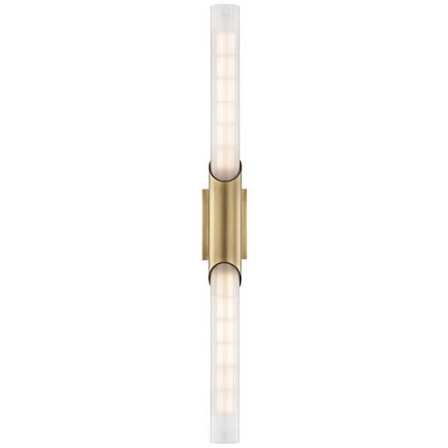 Pylon Two Light Wall Sconce in Aged Brass (70|2142AGB)