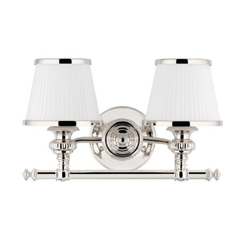 Milton Two Light Bath Bracket in Polished Nickel (70|2002PN)