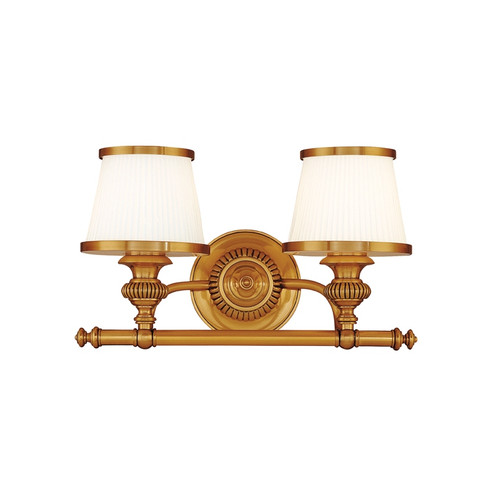 Milton Two Light Bath Bracket in Flemish Brass (70|2002FB)