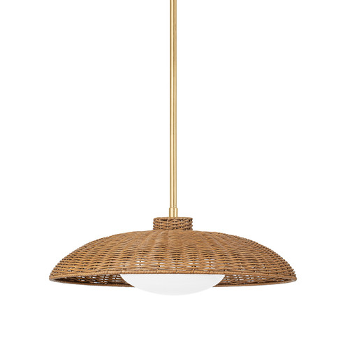 Delano One Light Pendant in Vintage Gold Leaf (70|1923VGL)