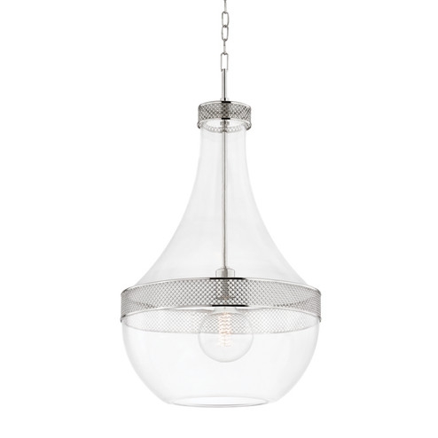 Hagen One Light Pendant in Polished Nickel (70|1817PN)