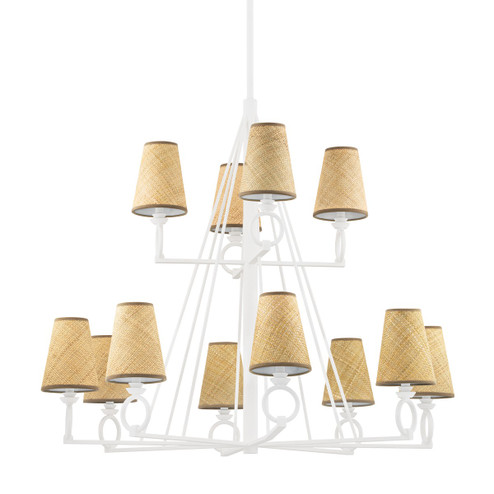 Pendelton 12 Light Chandelier in White Plaster (70|1744WP)