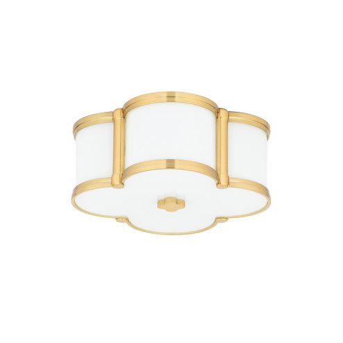 Chandler Two Light Flush Mount in Aged Brass (70|1212AGB)