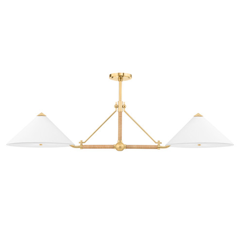 Williamsburg Four Light Island Pendant in Aged Brass (70|1057AGB)