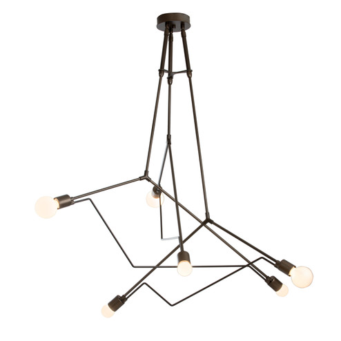 Divergence Six Light Outdoor Pendant in Coastal Burnished Steel (39|362015SKTSTND78)