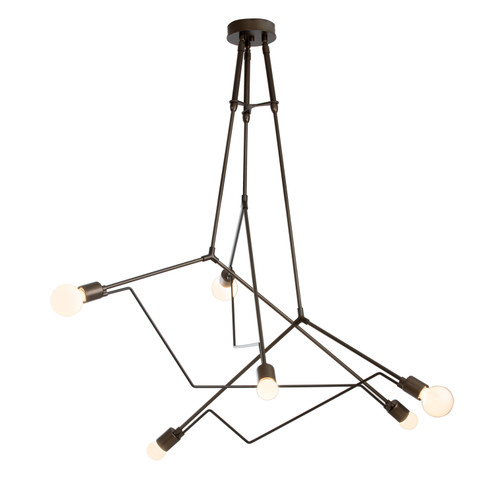 Divergence Six Light Outdoor Pendant in Coastal Oil Rubbed Bronze (39|362015SKTLONG14)
