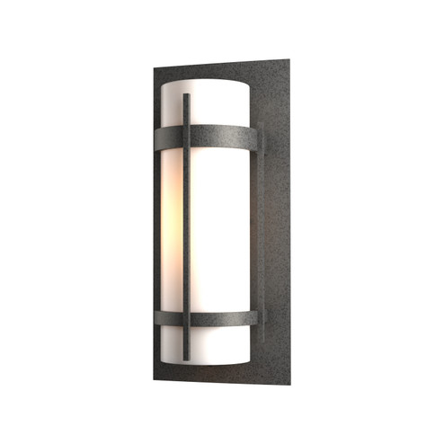 Banded One Light Outdoor Wall Sconce in Coastal Black (39|305893SKT80GG0034)