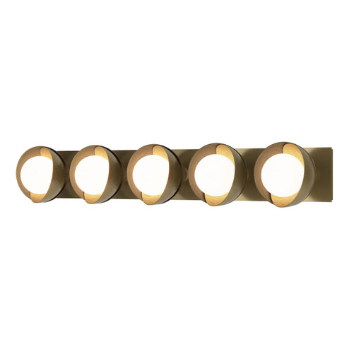 Brooklyn Brooklyn 5-Light Straight Double Shade Bath Sconce in Modern Brass (39|201379SKT8684GG0711)