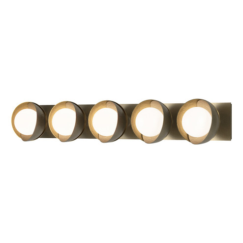 Brooklyn Brooklyn 5-Light Straight Double Shade Bath Sconce in Soft Gold (39|201379SKT8486GG0711)
