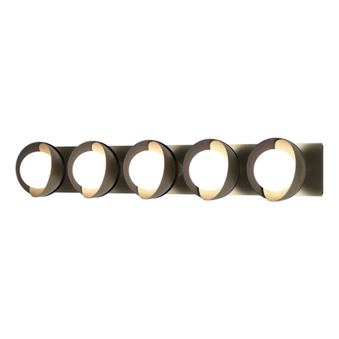 Brooklyn Brooklyn 5-Light Straight Double Shade Bath Sconce in Soft Gold (39|201379SKT8410GG0711)