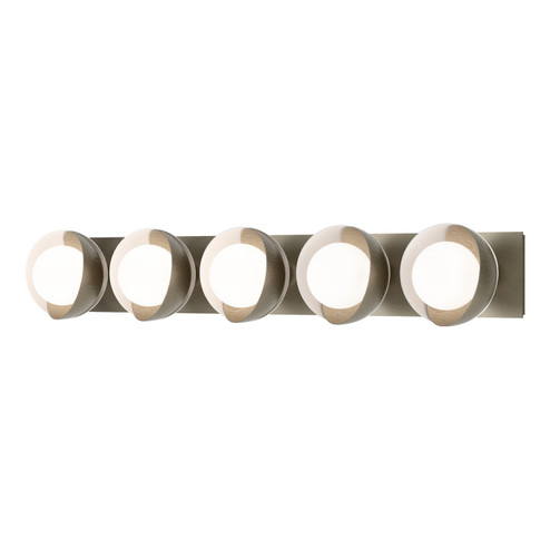 Brooklyn Brooklyn 5-Light Straight Double Shade Bath Sconce in Soft Gold (39|201379SKT8402GG0711)