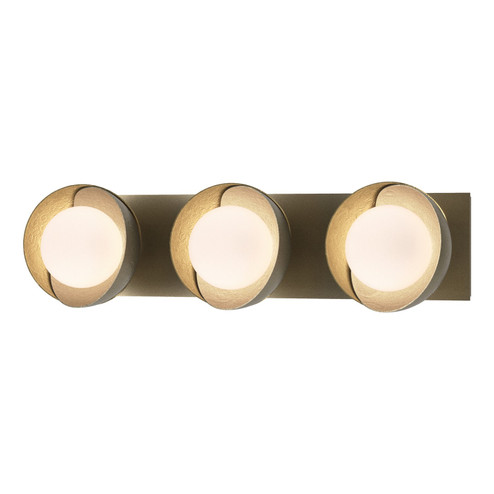 Brooklyn Brooklyn 3-Light Straight Double Shade Bath Sconce in Soft Gold (39|201378SKT8486GG0711)