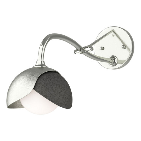 Brooklyn Brooklyn 1-Light Double Shade Long-Arm Sconce in Sterling (39|201377SKT8520GG0711)