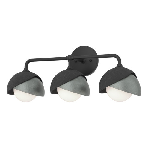 Brooklyn Brooklyn 3-Light Double Shade Bath Sconce in Black (39|201375SKT1082GG0711)