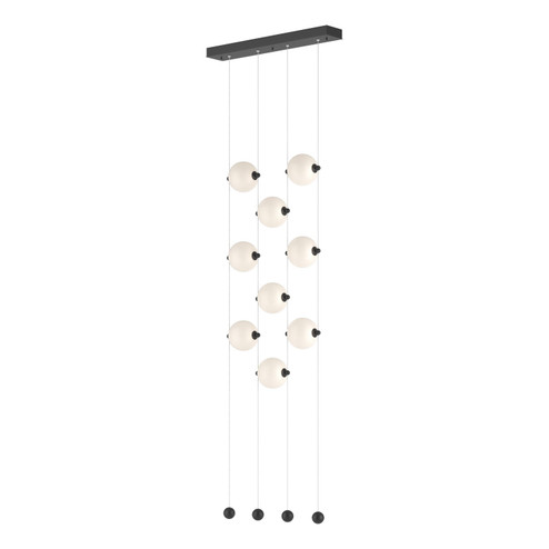 Abacus Abacus 9-Light Ceiling-to-Floor LED Pendant in Black (39|139057LEDSTND10GG0668)