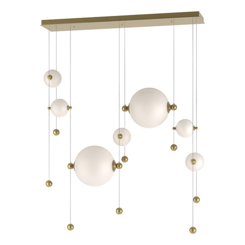 Abacus Abacus 7-Light Double Linear LED Pendant in Modern Brass (39|139054LEDSTND86GG0694)