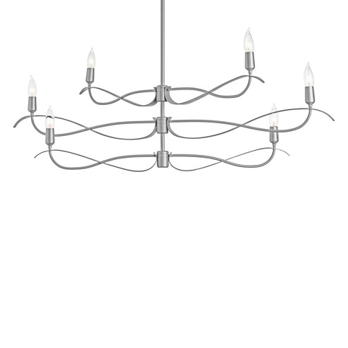 Willow Six Light Chandelier in Vintage Platinum (39|136350SKTMULT82)