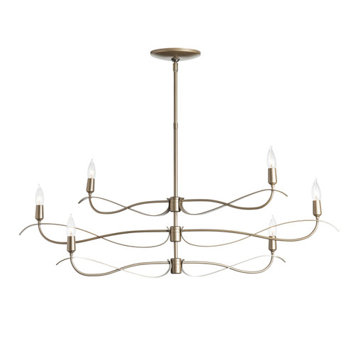 Willow Six Light Chandelier in Bronze (39|136350SKTMULT05)