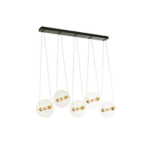 Otto LED Pendant in Black with Brass Accents (39|134409SKTSTND31YT0517)