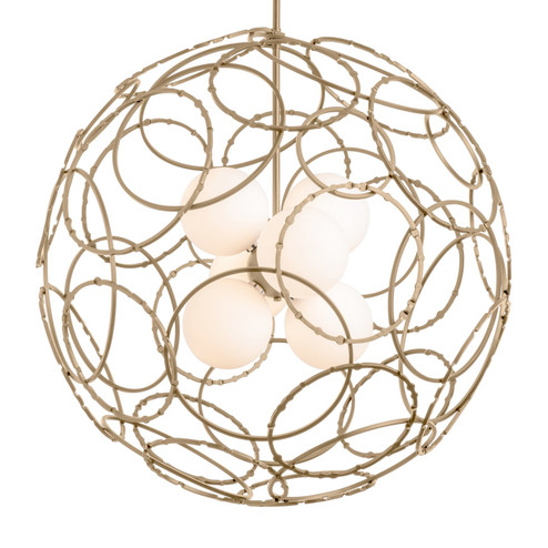Olympus Six Light Pendant in Modern Brass (39|131602SKTMULT86GG0677)