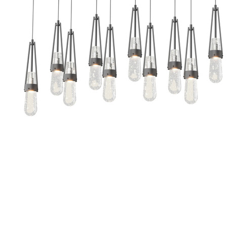 Link Link 10-Light Blown Glass Pendant in Black (39|131200SKTLONG10YG0434)