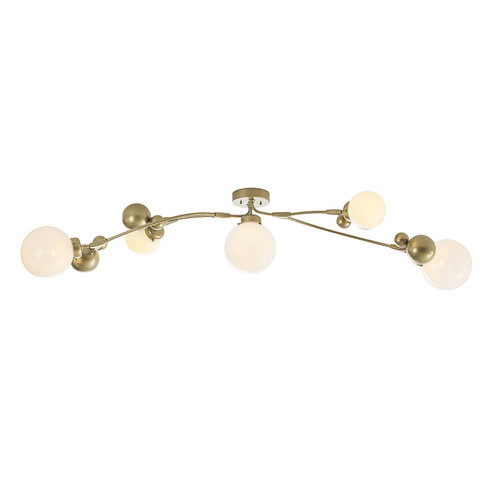 Sprig Five Light Semi-Flush Mount in Sterling (39|128715SKT85LL0639)