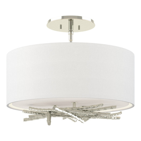 Brindille Three Light Semi-Flush Mount in Sterling (39|127660SKT85SF1505)