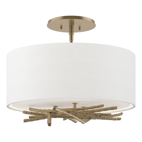 Brindille Three Light Semi-Flush Mount in Soft Gold (39|127660SKT84SF1505)