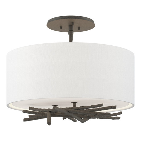 Brindille Three Light Semi-Flush Mount in Natural Iron (39|127660SKT20SF1505)