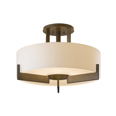 Axis Three Light Semi Flush Mount in Modern Brass (39|126403SKT86GG0216)