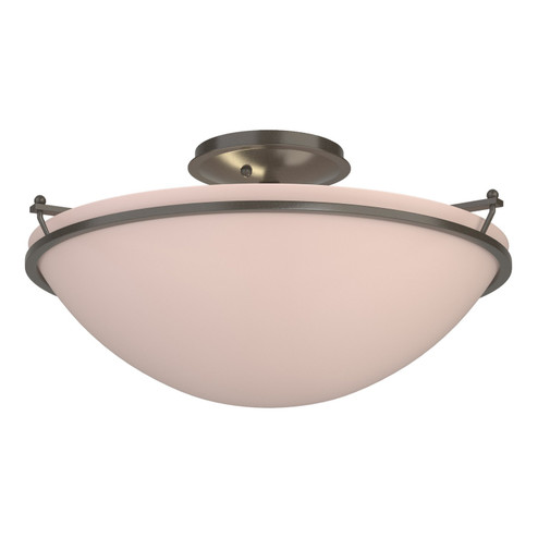 Simple Lines Three Light Semi-Flush Mount in Dark Smoke (39|124304SKT07SS0053)