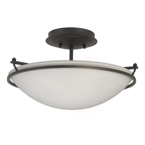 Simple Lines Two Light Semi-Flush Mount in Black (39|124302SKT10GG0047)