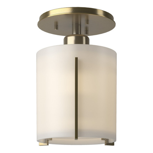 Exos Glass One Light Semi-Flush Mount in Modern Brass (39|123775SKT86GG0140)
